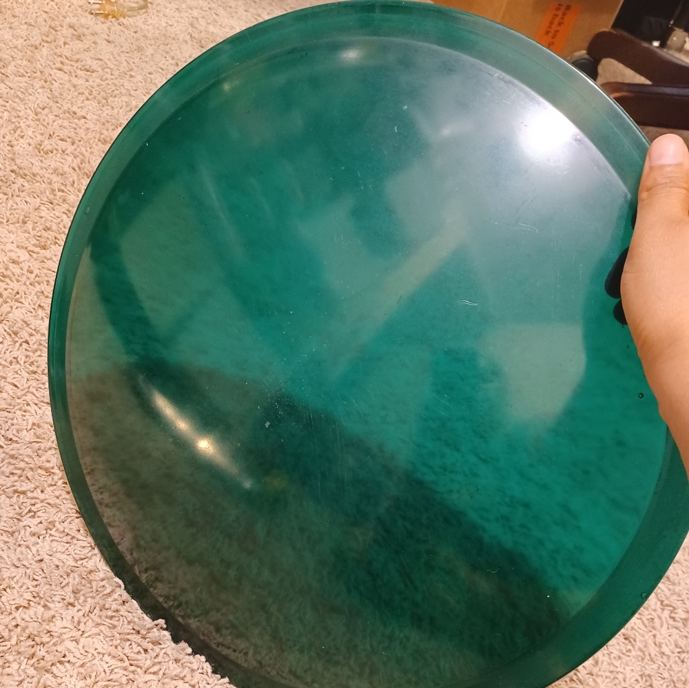 Railroad light glass, emerald green OBO